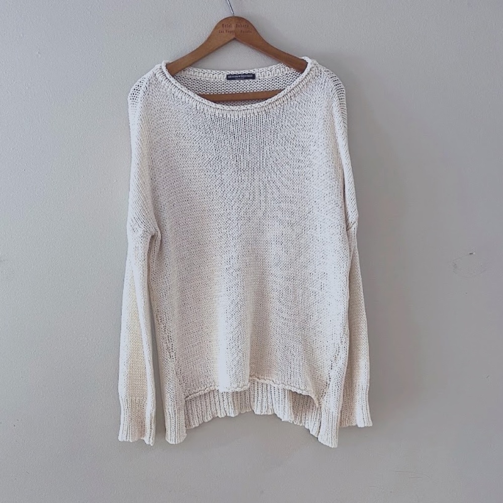 Brandy Melville Woolblend Open Knit Sweater Made in Italy, OSFM